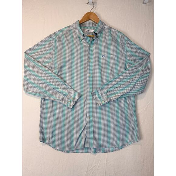 Southern Tide Classic Fit Skip Jack Plaid L/S Shirt Embroidered Logo Blue XL - Picture 2 of 6